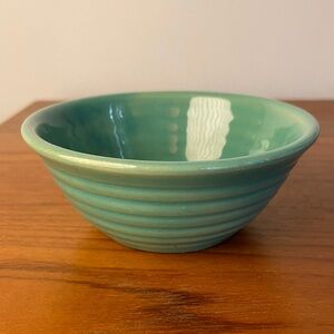 Vintage Bauer Pottery Hi-Fire Ringware Small Bowl 4.5" Jade /Teal Green MCM